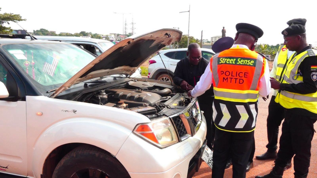 Ghana Police Impound 188 Vehicles in Kumasi Over Illegal Sirens and Traffic Violations