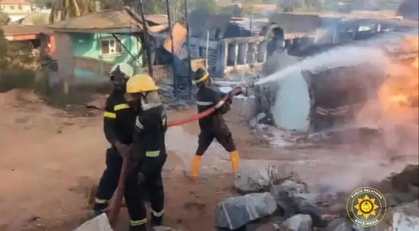 12 firefighters injured while battling petrol tanker fire