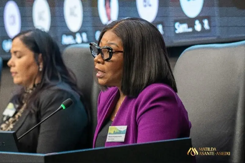 BoG's Matilda Asante-Asiedu highlights Ghana's sustainable finance efforts at NGFS Plenary in South Africa