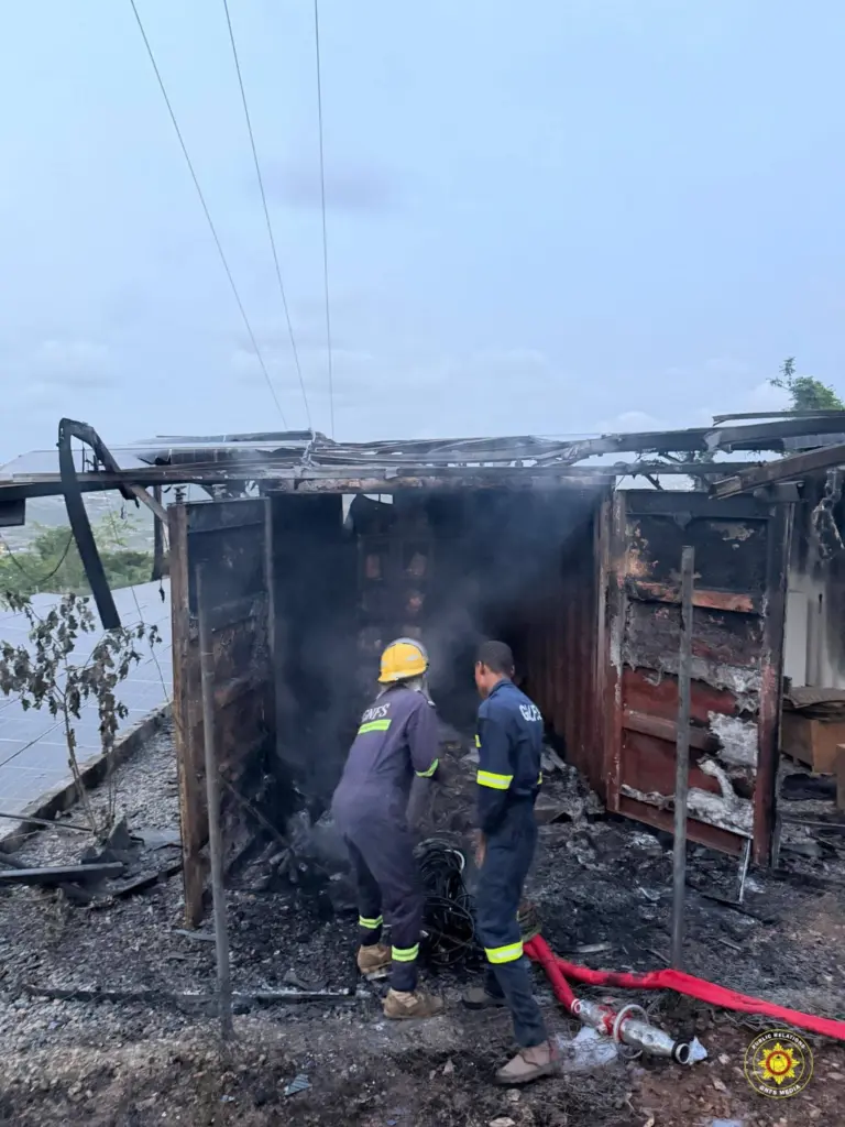 Fire breaks out at Ghana Digital Terrestrial Transmission Centre in Brekuso