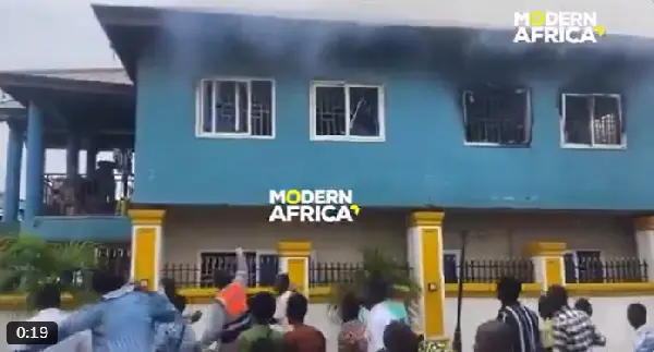 Fire guts parts of Resurrection Power Church at Kasoa