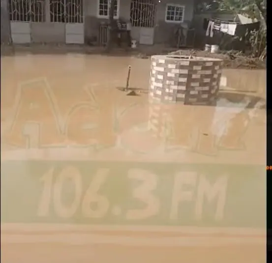 Landlord cries for help as 'galamseyers' divert river into his home at Osino