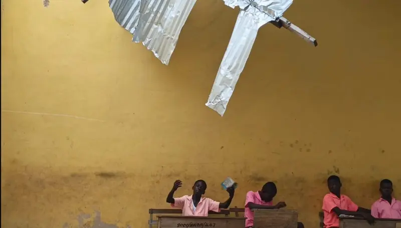 Pupils of Sibi Jato Kparekpare D/A JHS face perilous learning environment in damaged classrooms