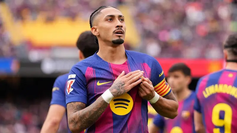 Raphinha nets hat-trick as Barca hit five past Sevilla