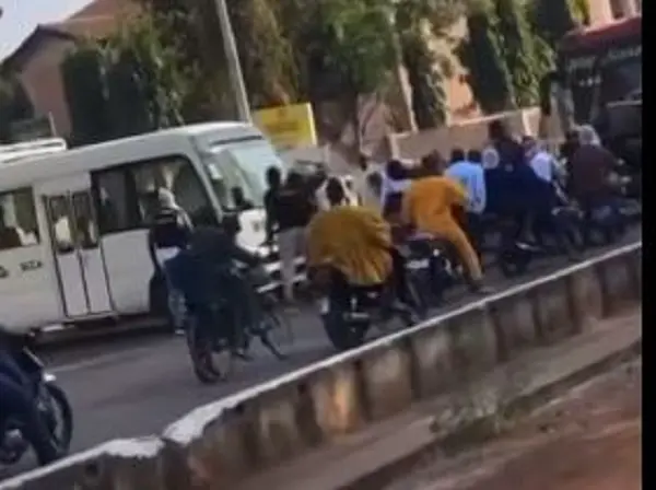 Video of Black Maria 'attacking' Ibrahim Mahama's bus emerges