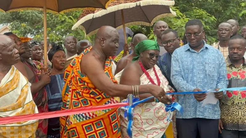Dr. Gideon Boako breaks ground for modern maternity ward at Duayaw-Nkwanta Health Center