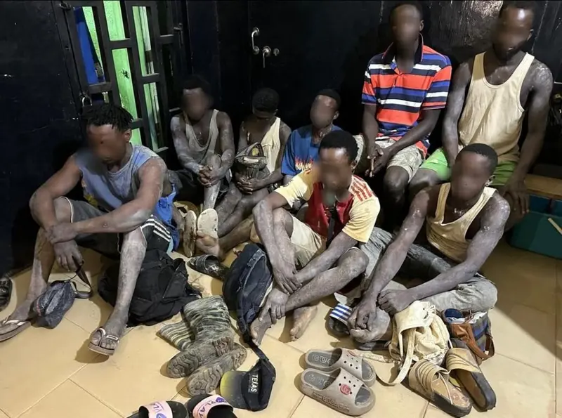 Eight arrested over illegal mining at Amomaso Forest