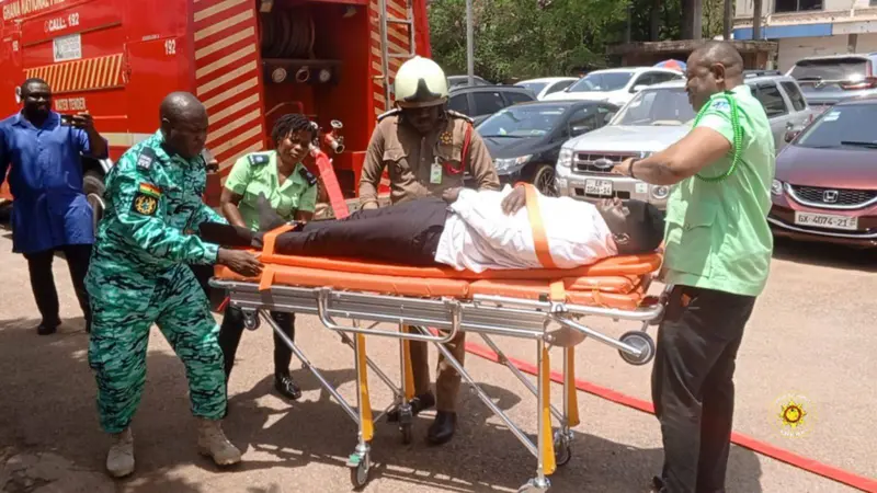 GNFS conducts emergency simulation exercise at Bank of Ghana in Tamale