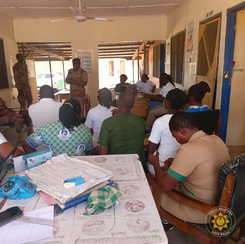 GNFS trains Gambibgo health staff on fire safety