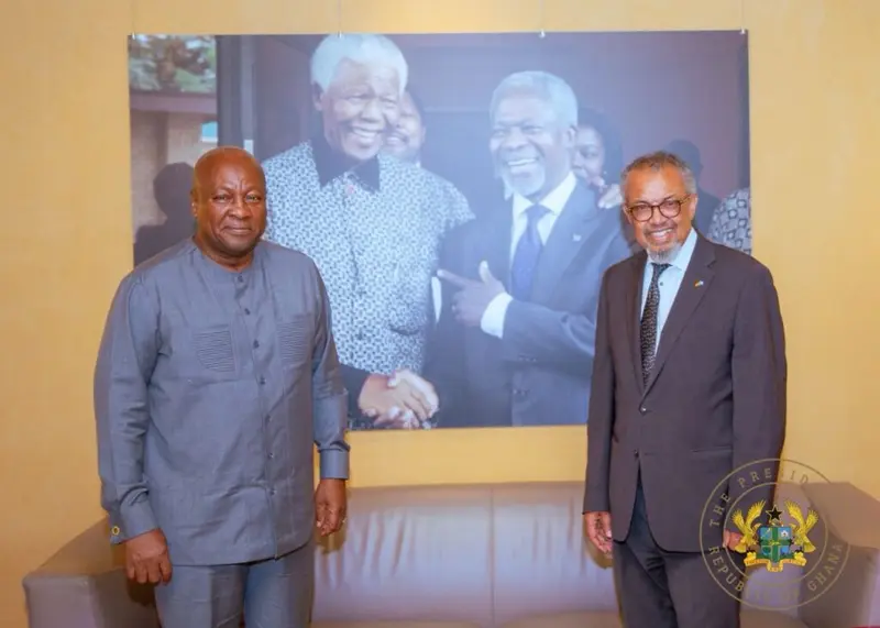 Mahama touts Ghana's free primary healthcare programme at World Health Assembly