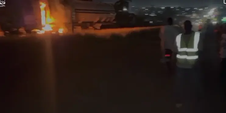 Residents of Kintampo bemoan lack of fire appliance as fuel tanker burns