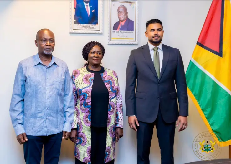 Vice President Opoku-Agyemang departs for Guyana's 60th Independence celebrations
