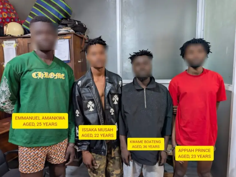 Police arrest four suspected drug traffickers in Ashanti Region, seize firearm and narcotics