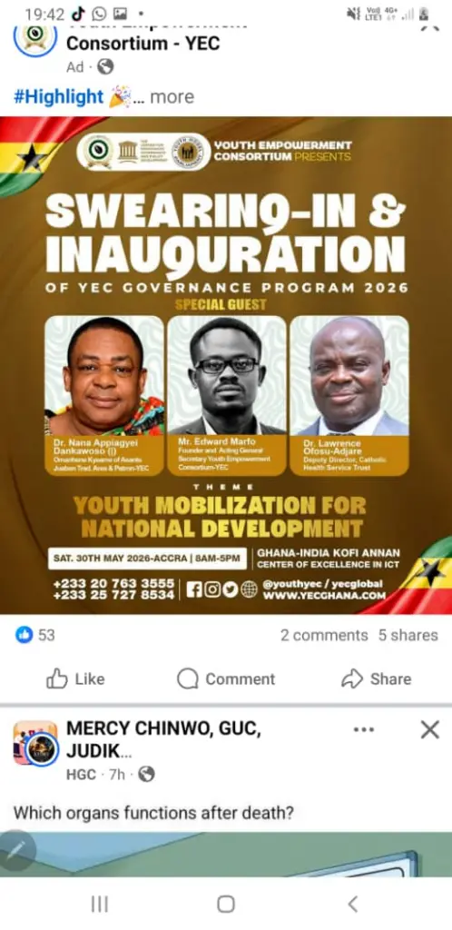 YEC calls for action-oriented young leaders to drive Ghana's development