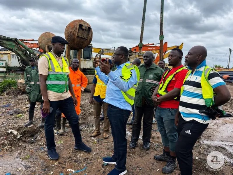 Zoomlion Chairman Dr Joseph Siaw Agyepong tours flood hotspots as Accra grapples with drainage crisis