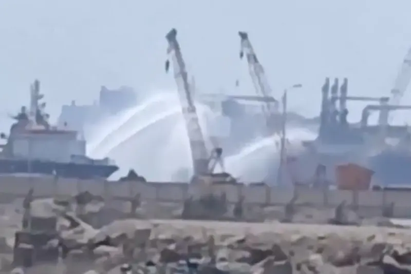 Drone attack caused fire on gas ships at Mediterranean port, Egypt says