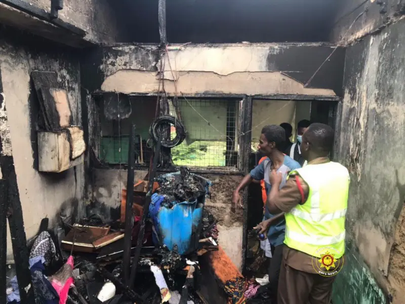 Fire destroys house master's office, storeroom at Adonten SHS