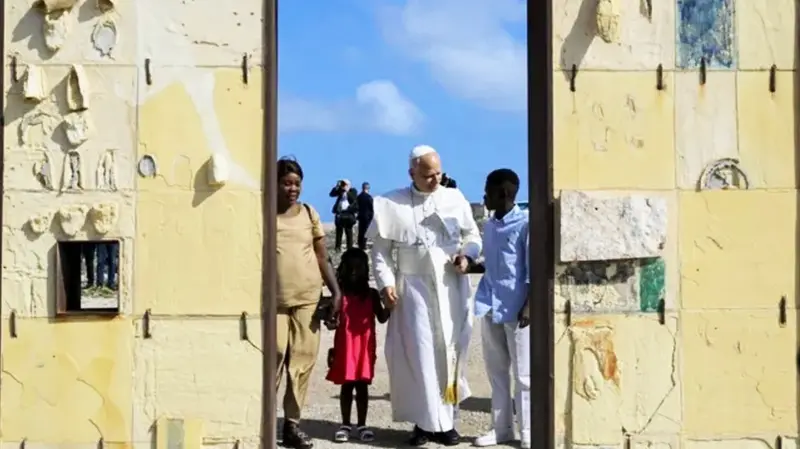 Pope urges Europe to do more for migrants as he visits gateway island