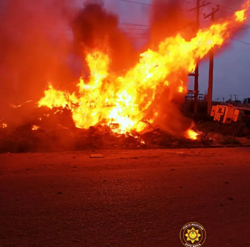 Fire destroys abandoned trailer at Ogbojo as two other blazes hit Accra