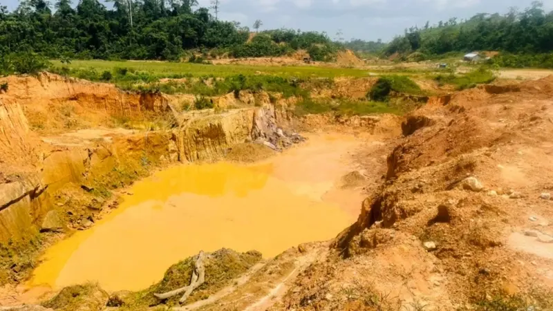 Galamsey destroys over 100 acres of farmland at Akyem Atobriso
