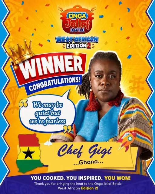 Gigi's Kitchen wins Onga West African Jollof Battle for Ghana