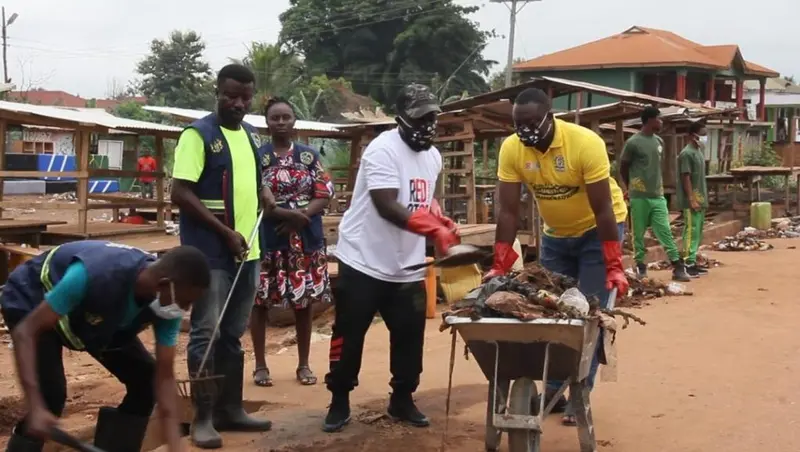 NYA organises clean-up exercise at Kenyasi No. 1 to promote sanitation