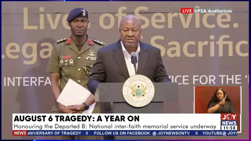 'They never expected it would be their final journey' - Mahama honours helicopter crash victims