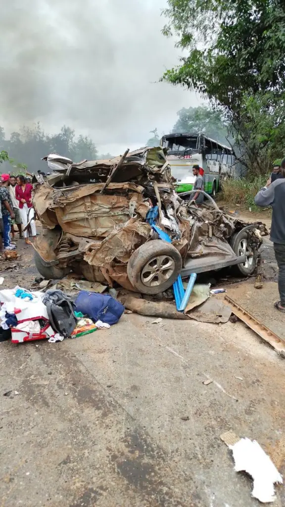 Two killed, six injured in accident involving multiple vehicles near Bunso Junction
