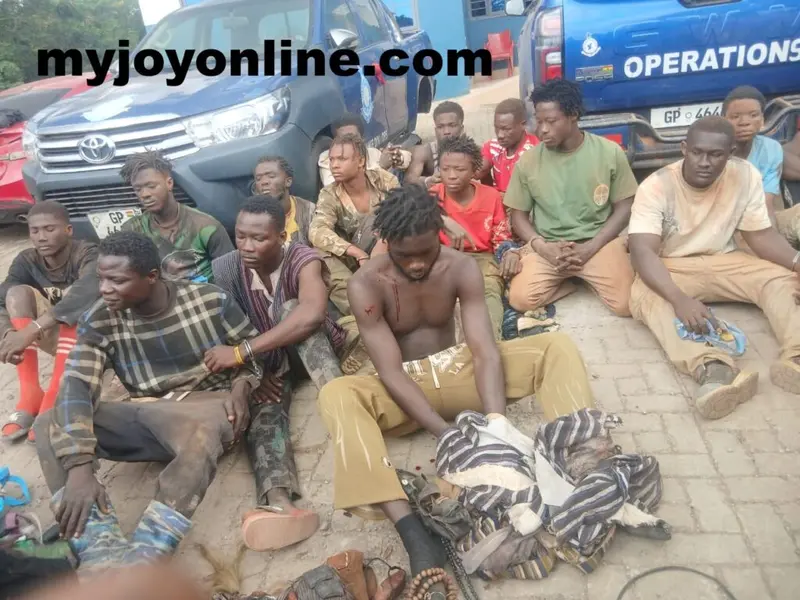 16 armed thugs arrested after fierce clash over illegal mining in Asenayo Forest Reserve