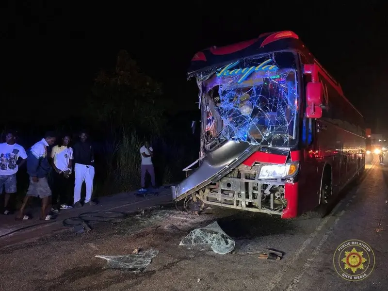 Firefighters rescue 68 after accident involving 2 buses on Kumasi-Accra Highway