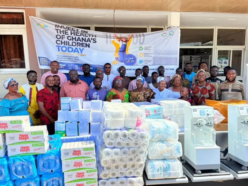 Grace Temple donates medical equipment and supplies to Korle Bu Children's Hospital