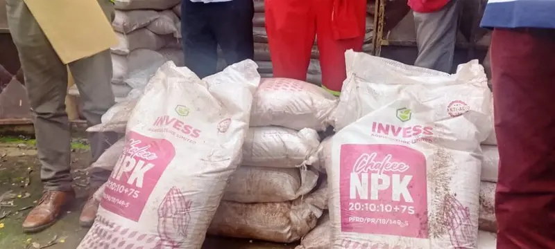 Nkwanta South farmers receive 1,000 bags of fertilizer to boost food production