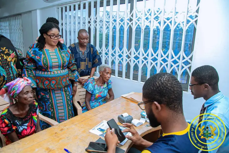 Photos: Gender Minister monitors LEAP payments in Adenta