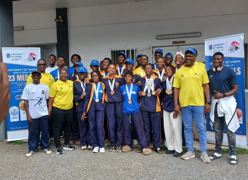 University of Ghana athletes return from 12th FASU Games after medal success in Cairo