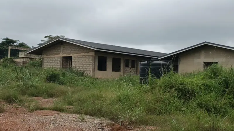 Weeds take over abandoned Agenda 111 facility in Berekum West District