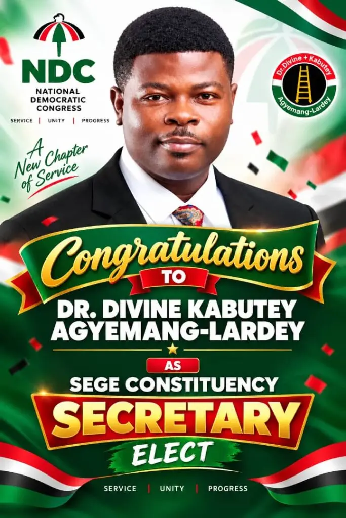 Dr Agyemang-Lardey wins Sege NDC secretary race, urges unity