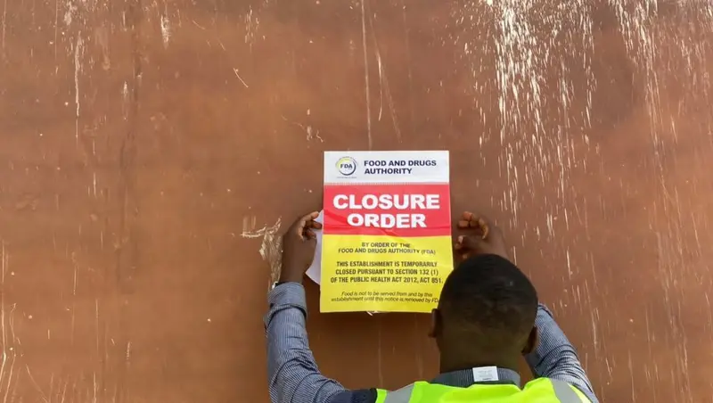 FDA shuts down illegal alcoholic beverage manufacturing facility at Senfi in the bekwai municipality