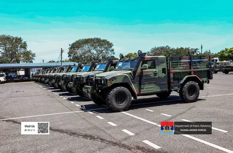 Ghana Armed Forces receives 45 military vehicles to boost troop mobility