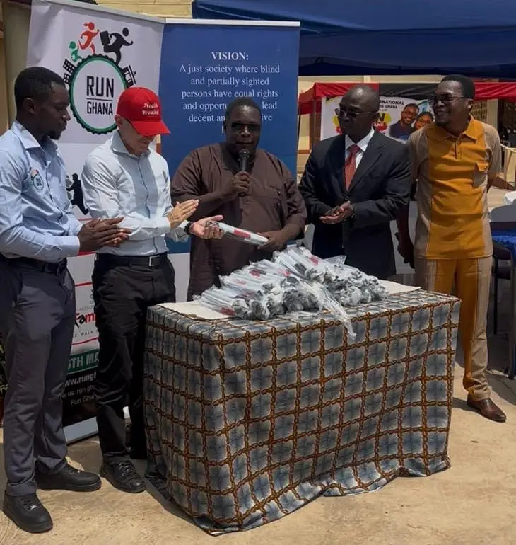 Global Media Alliance and Japan Motors support Ghana Blind Union with 60 white canes
