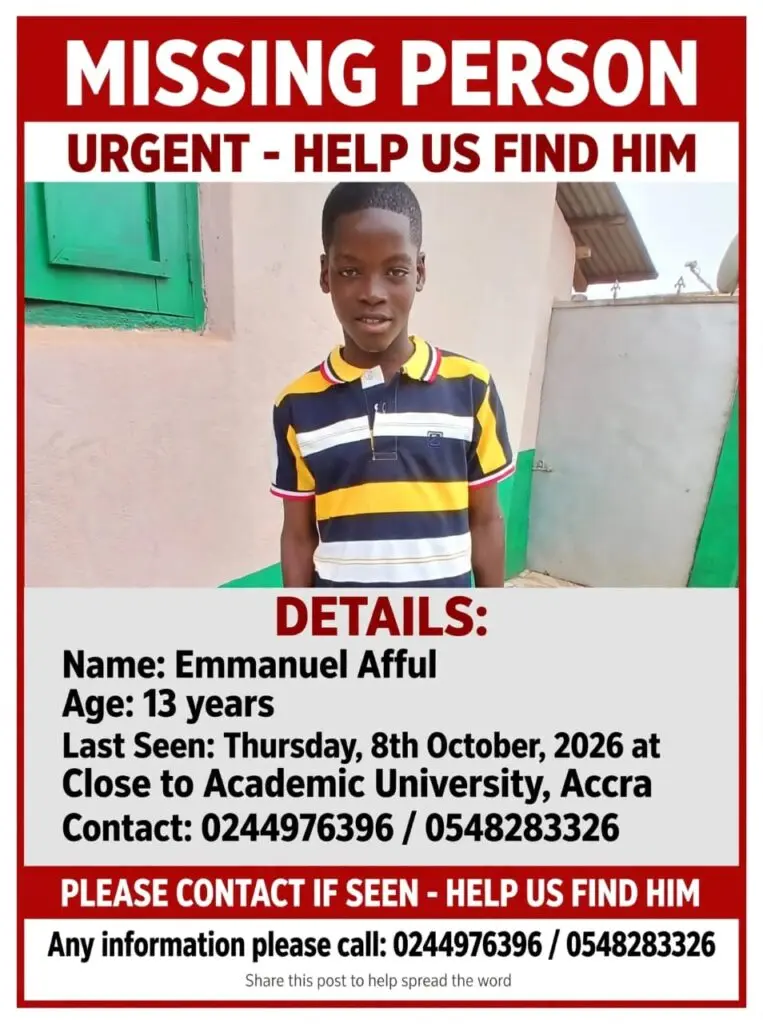 GNAT demands urgent police action to find missing 13-year-old boy