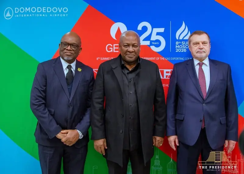 Mahama arrives in Russia for summit, set to hold bilateral talks with Putin