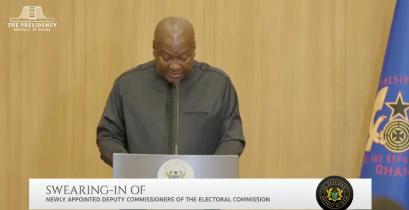 Mahama urges new EC Deputy Chairpersons to remain impartial