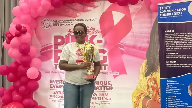 Millicent Blay wins second edition of Breast Cancer Awareness Pink-Pong Tournament