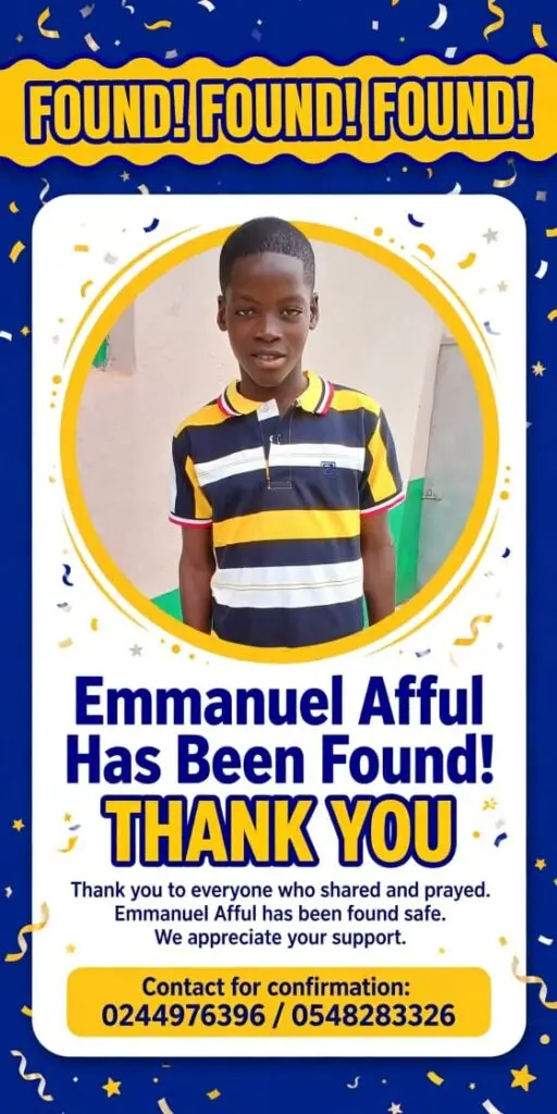 Missing 13-year-old boy found safe