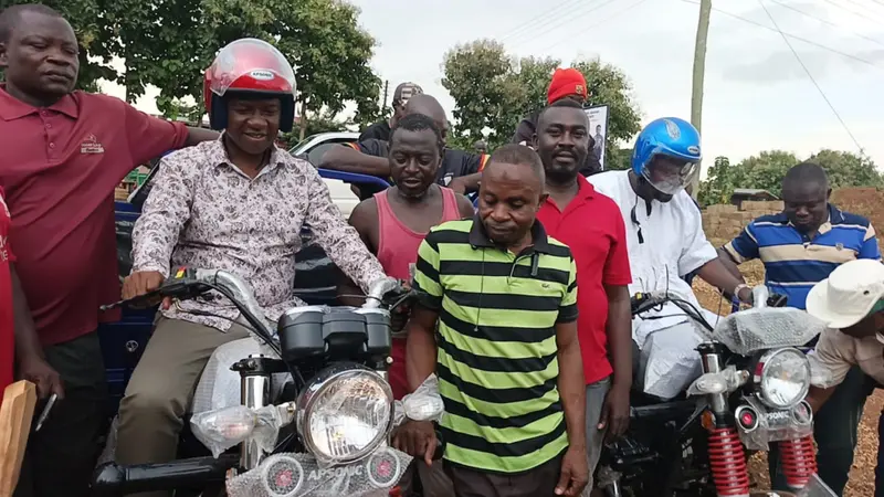 Nkwanta South MP donates tricycles to Okada unions to boost livelihoods